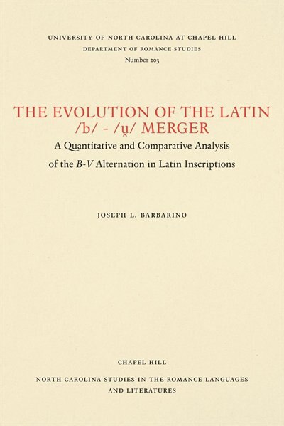 Front cover_The Evolution of the Latin /b/-/ṷ/ Merger