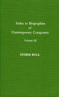 Couverture_Index to Biographies of Contemporary Composers