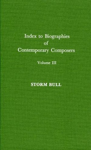 Couverture_Index to Biographies of Contemporary Composers