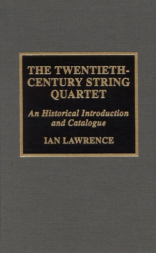 Couverture_The Twentieth-Century String Quartet