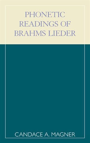 Front cover_Phonetic Readings of Brahms Lieder