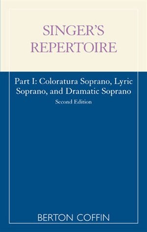 Front cover_The Singer's Repertoire, Part I