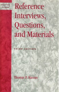 Front cover_Reference Interviews, Questions, and Materials