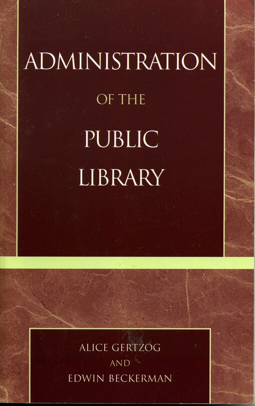 Front cover_Administration of the Public Library