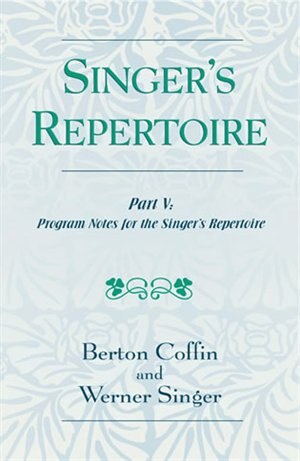 Front cover_The Singer's Repertoire, Part V