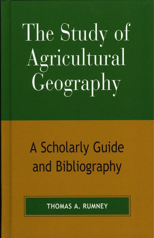 Couverture_Study of Agricultural Geography