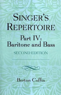 Front cover_The Singer's Repertoire, Part IV