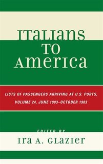 Front cover_Italians to America, June 1903 - October 1903