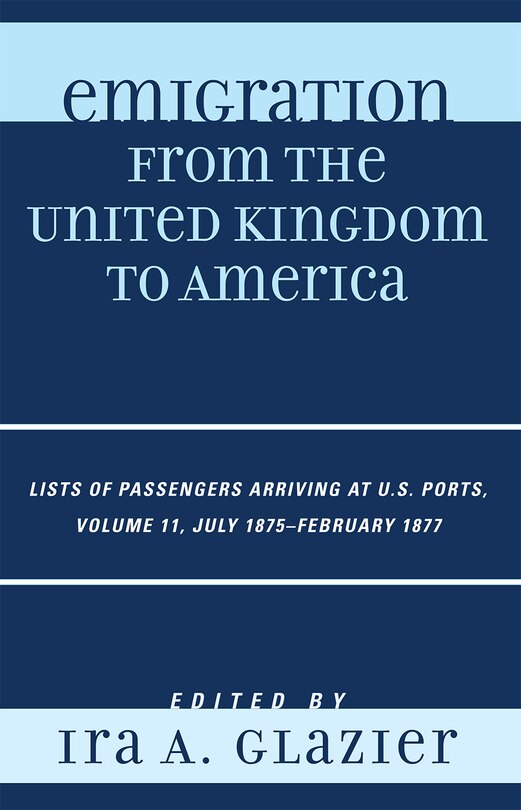 Front cover_Emigration from the United Kingdom to America