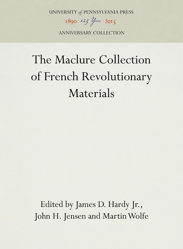 Front cover_The Maclure Collection of French Revolutionary Materials