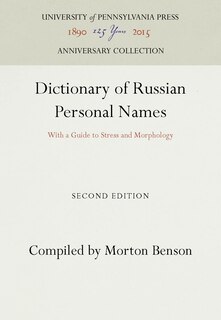 Front cover_Dictionary of Russian Personal Names