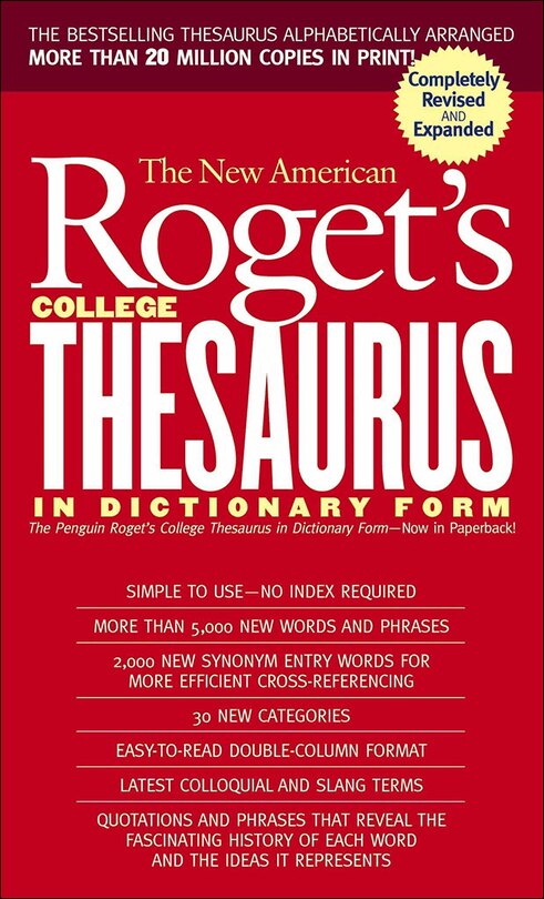Front cover_New American Roget's College Thesaurus in Dictionary Form