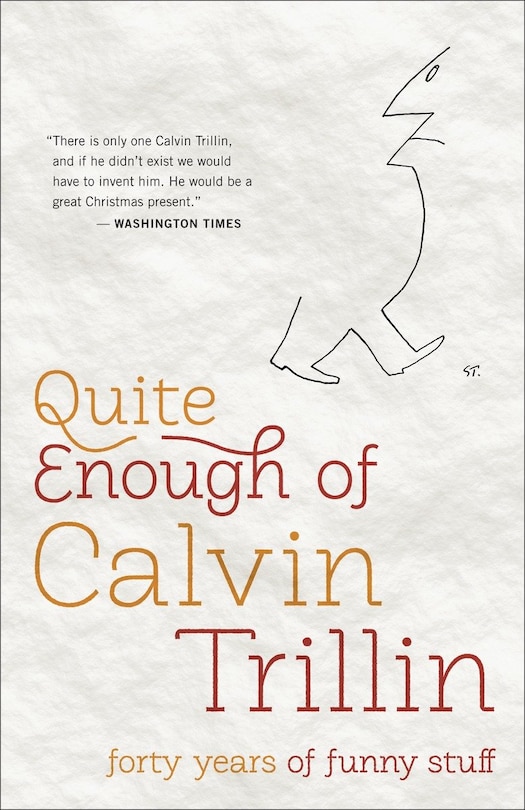 Front cover_Quite Enough Of Calvin Trillin