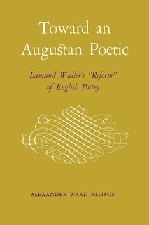 Couverture_Toward An Augustan Poetic