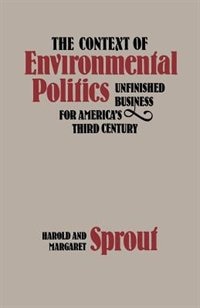 Couverture_The Context Of Environmental Politics