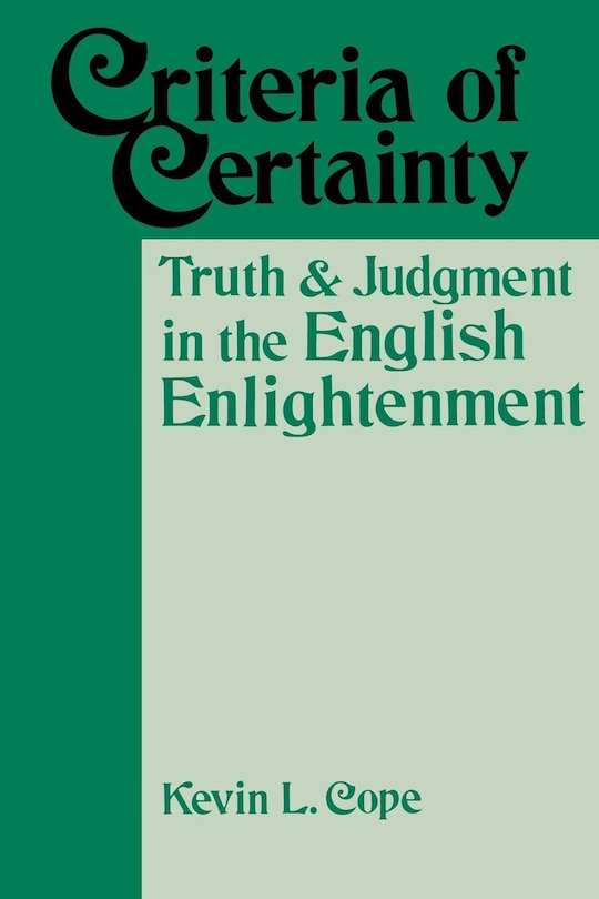 Front cover_Criteria Of Certainty