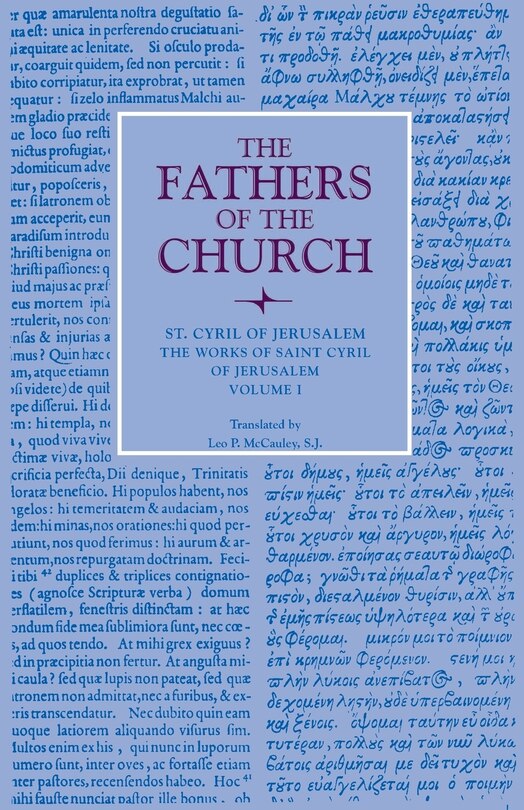 Front cover_The Works of Saint Cyril of Jerusalem