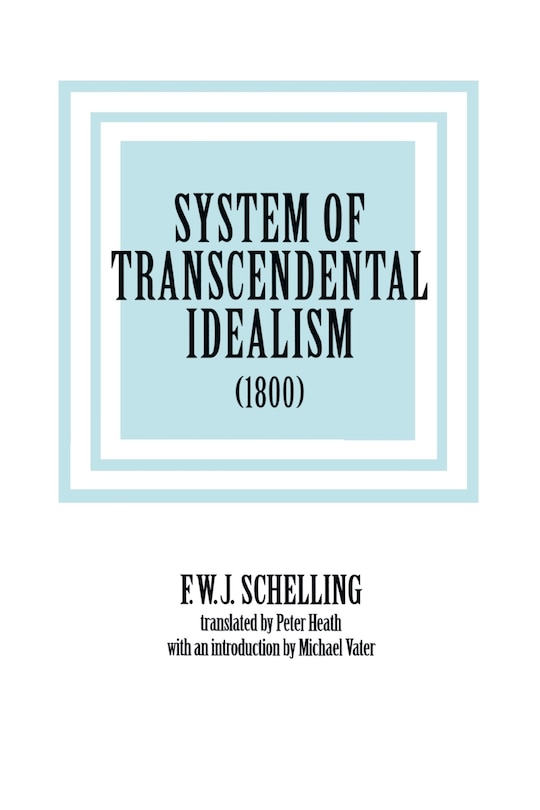 Couverture_System Of Transcendental Idealism (1800)
