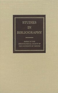 Front cover_Studies in Bibliography