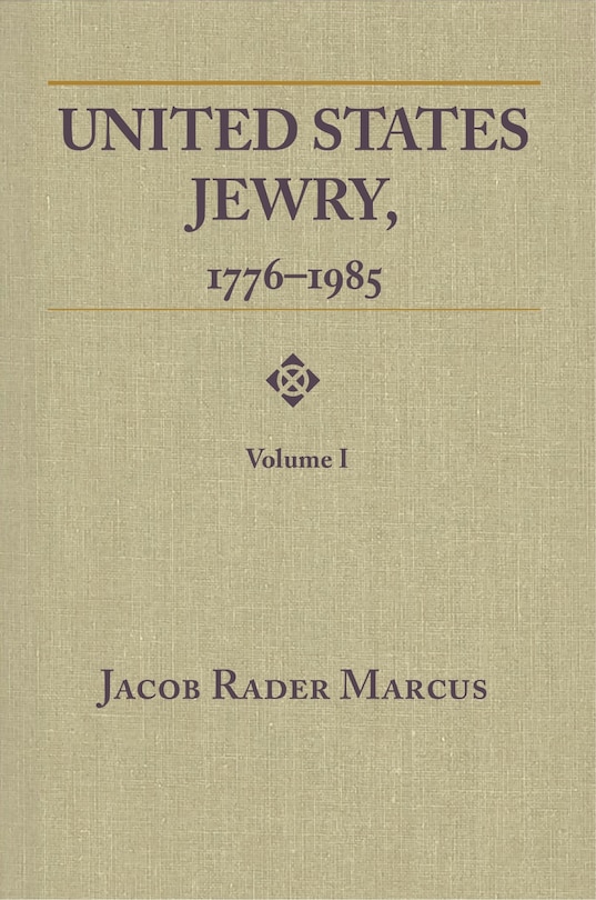 Couverture_United States Jewry, 1776-1985