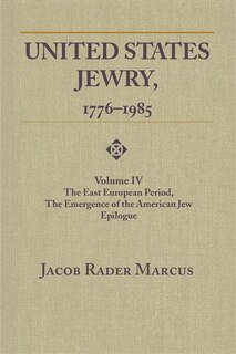 Front cover_United States Jewry, 1776-1985
