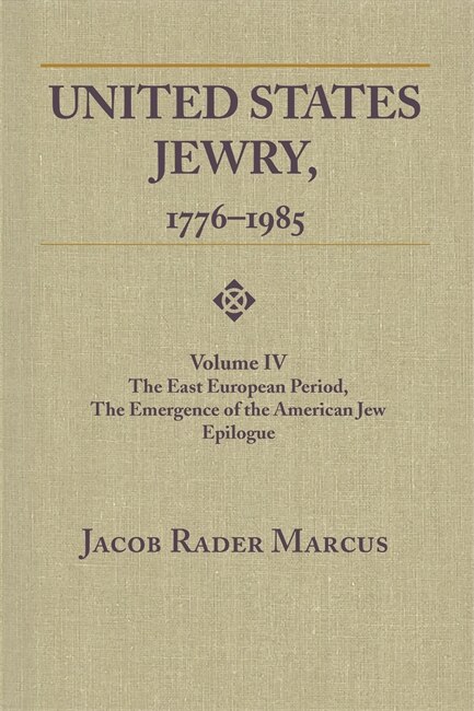 Front cover_United States Jewry, 1776-1985