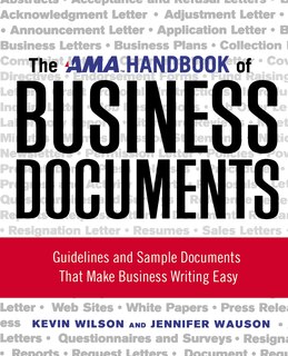 Front cover_The Ama Handbook Of Business Documents