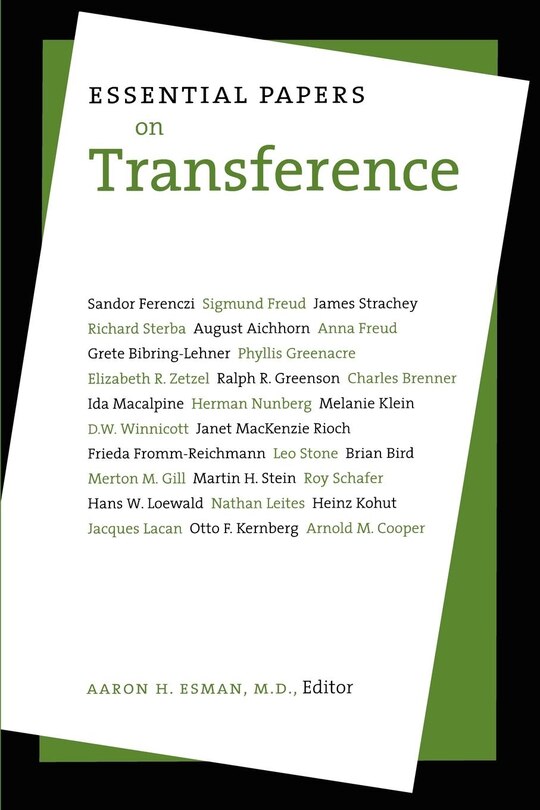 Front cover_Essential Papers on Transference
