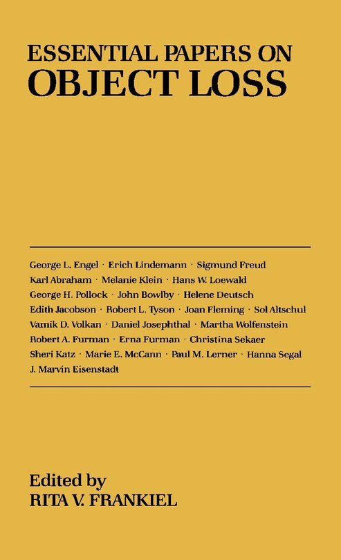 Front cover_Essential Papers on Object Loss