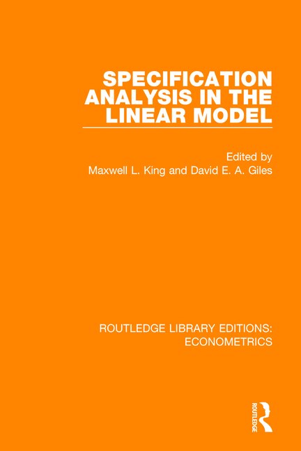 Front cover_Specification Analysis in the Linear Model