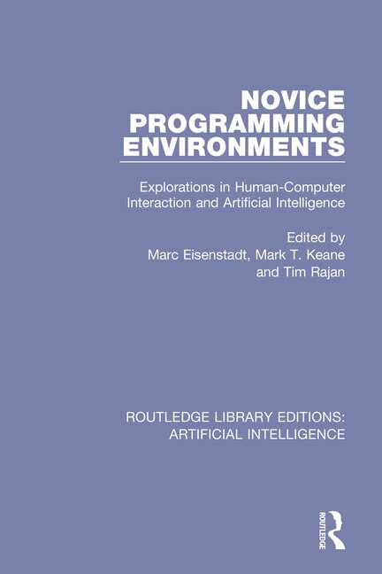 Couverture_Novice Programming Environments