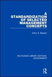 Couverture_A Standardization Of Selected Management Concepts
