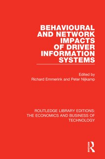 Couverture_Behavioural And Network Impacts Of Driver Information Systems