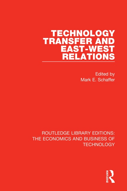 Front cover_Technology Transfer And East-west Relations