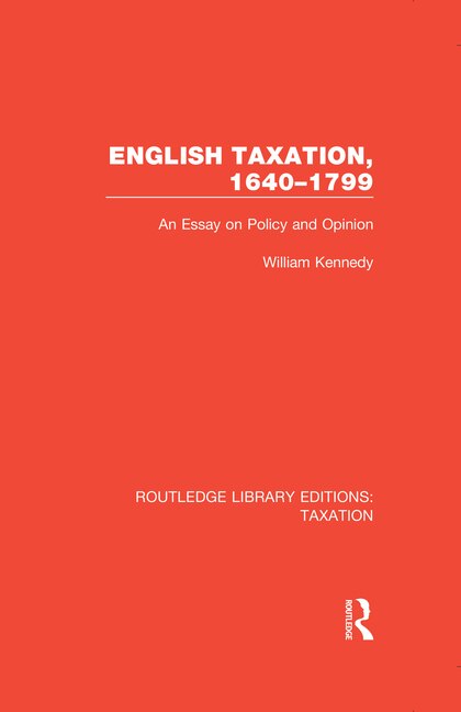 Front cover_English Taxation, 1640-1799