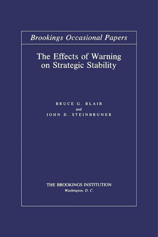 Front cover_The Effects of Warning on Strategic Stability