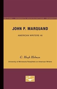 Front cover_John P. Marquand - American Writers 46