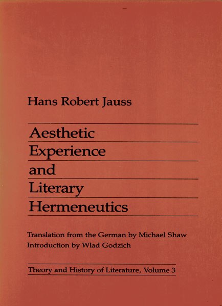 Couverture_Aesthetic Experience and Literary Hermeneutics