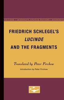 Couverture_Friedrich Schlegel's Lucinde And The Fragments