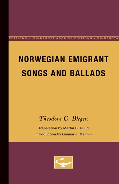 Front cover_Norwegian Emigrant Songs and Ballads