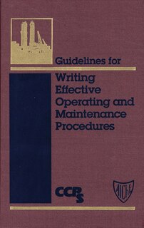 Couverture_Guidelines for Writing Effective Operating and Maintenance Procedures
