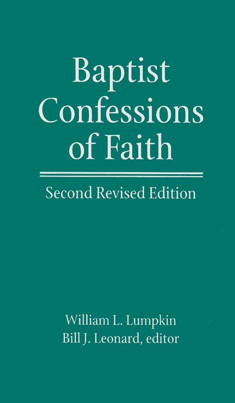 Couverture_Baptist Confessions of Faith
