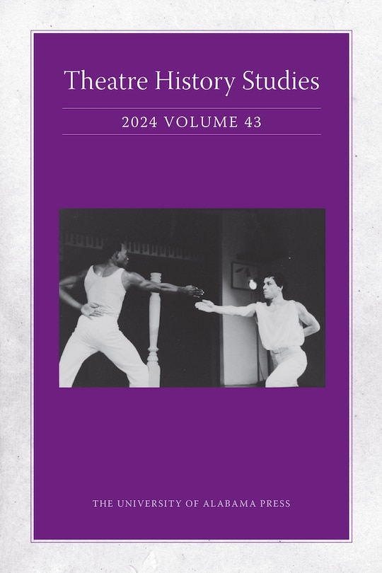 Front cover_Theatre History Studies 2024, Vol 43