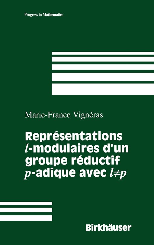Couverture_Representations modulaires des groupes reductifs p-adiques. Representations cuspidales de GL(n)