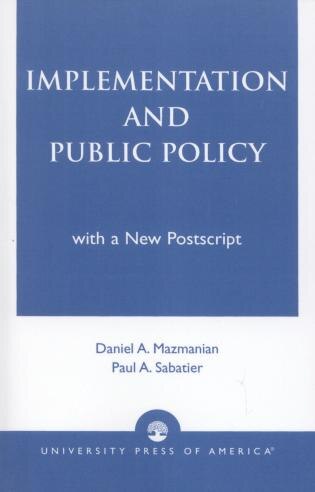 Front cover_Implementation And Public Policy