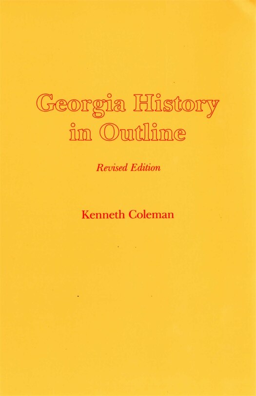 Front cover_Georgia History In Outline