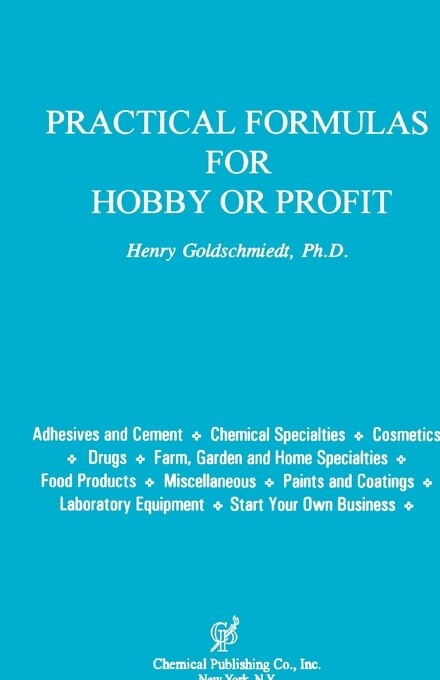 Front cover_Practical Formulas for Hobby or Profit