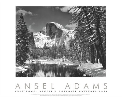 Half Dome, Merced River, Winter, Yosemite National Park: Winter Yosemite (Poster)