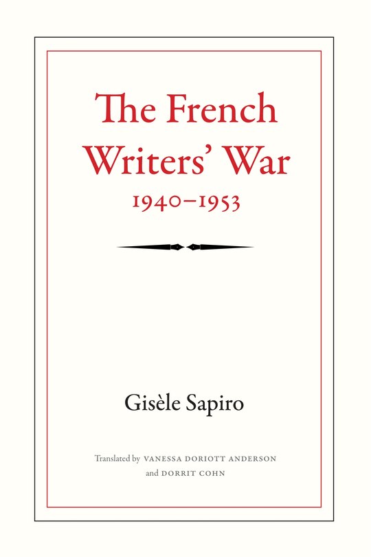 Couverture_The French Writers' War, 1940-1953