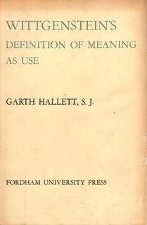 Front cover_Wittgenstein's Definition Of Meaning As Use
